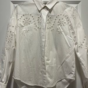 Rails white eyelet shirt